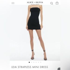 Alice + Olivia Elegant Black Strapless Dress 14